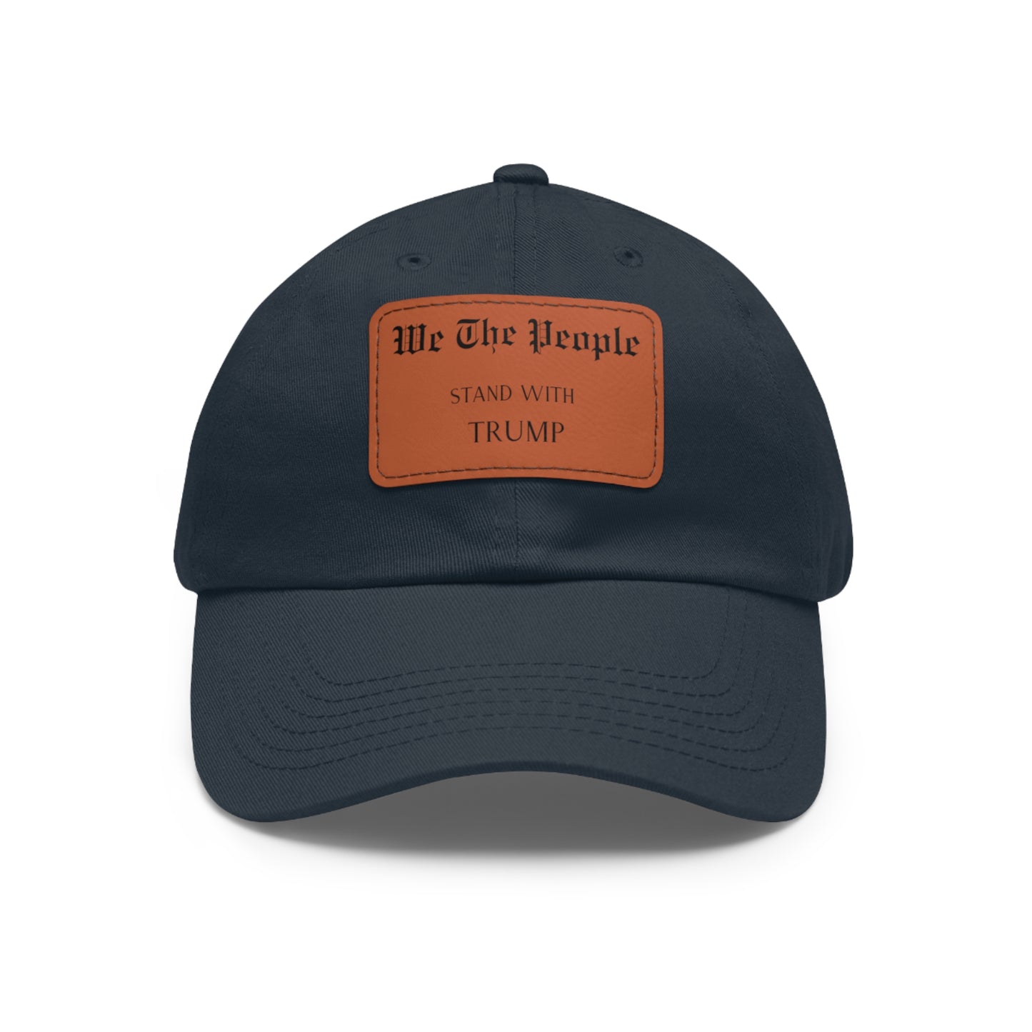 Trump support Hat with Leather Patch