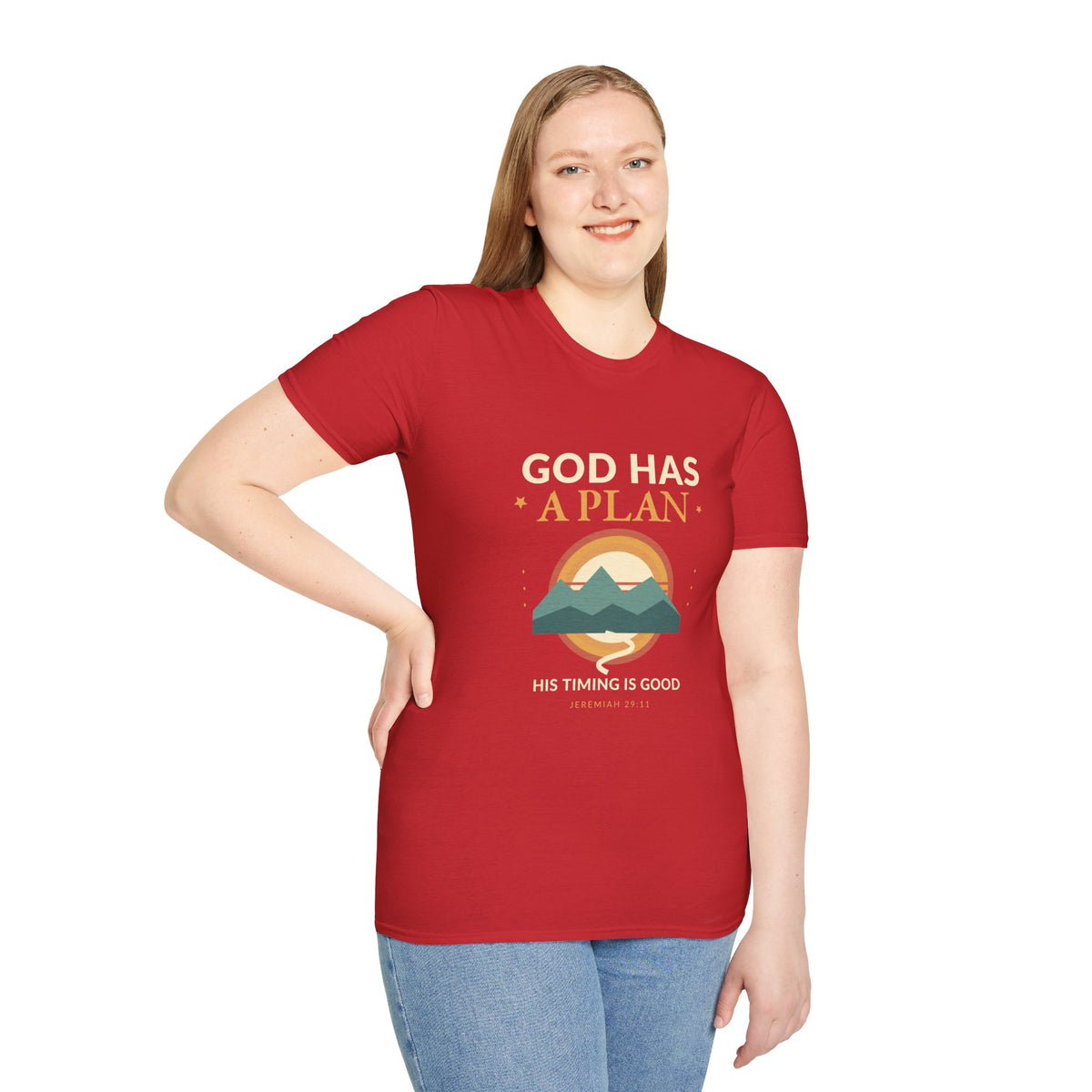 God Has a Plan Faith-Inspired Mountain T-Shirt