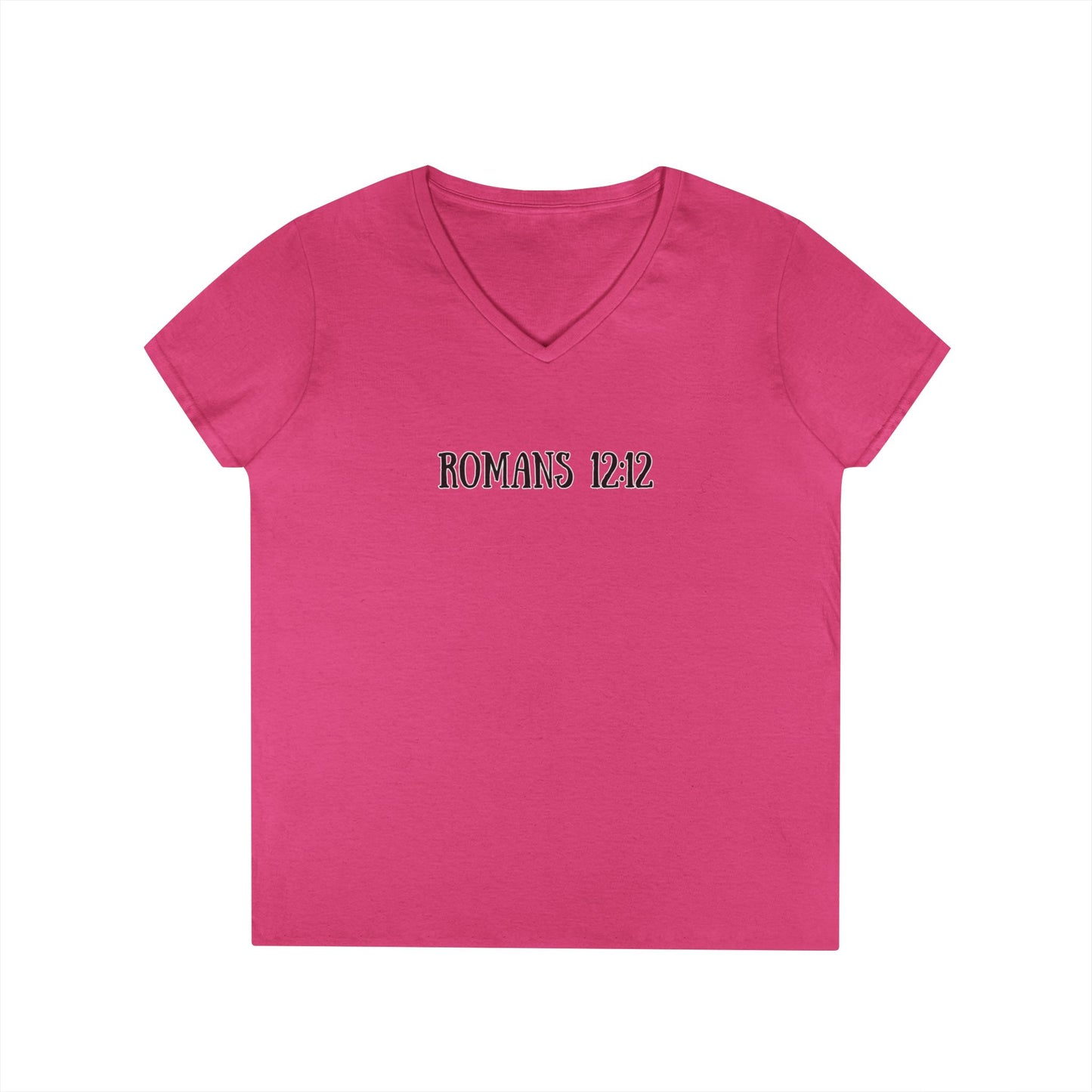 Romans 12:12 V‑Neck Tee