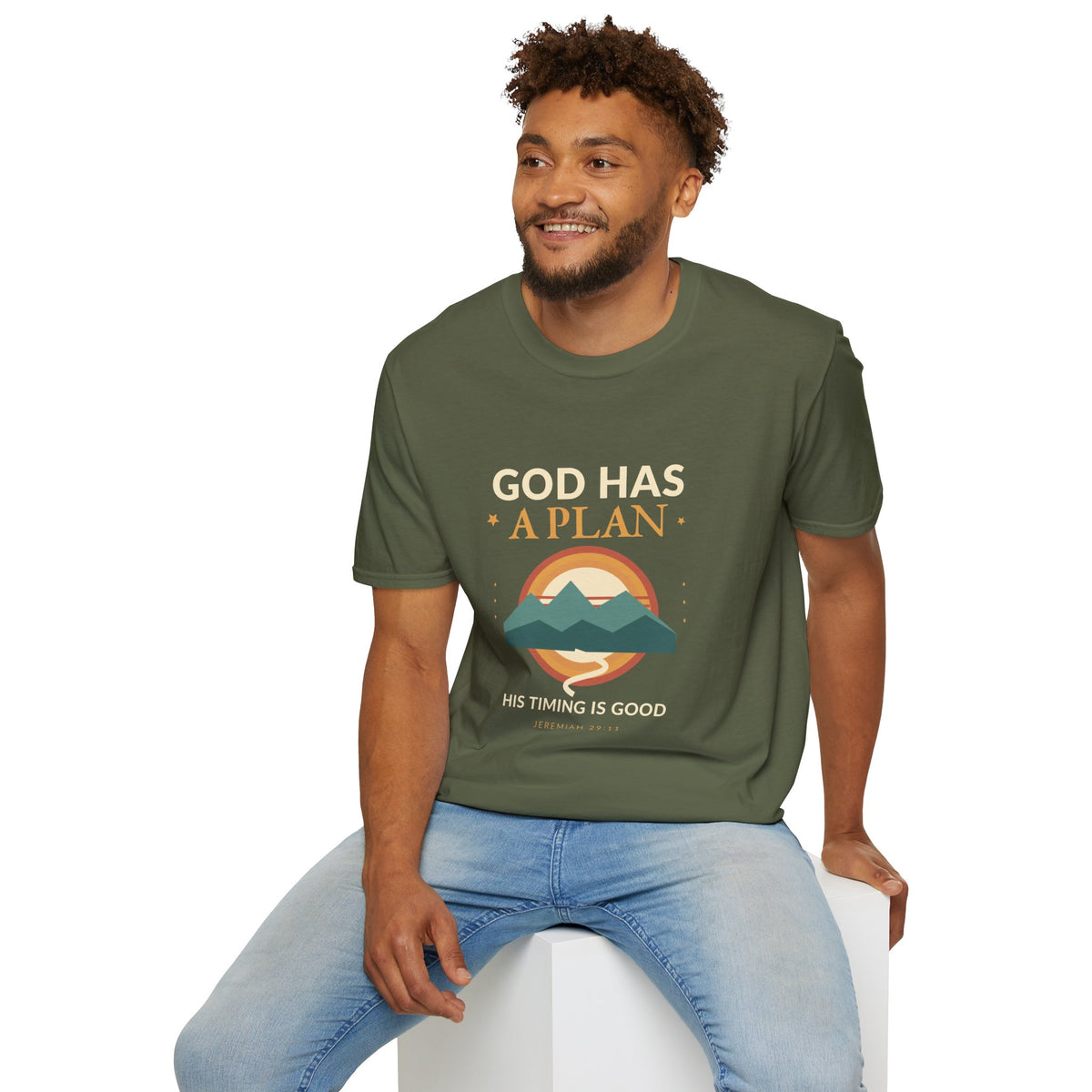 God Has a Plan Faith-Inspired Mountain T-Shirt