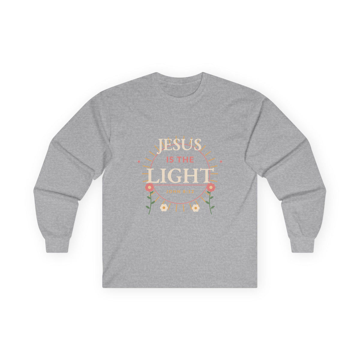 Jesus Is the Light Christian Long Sleeve Tee