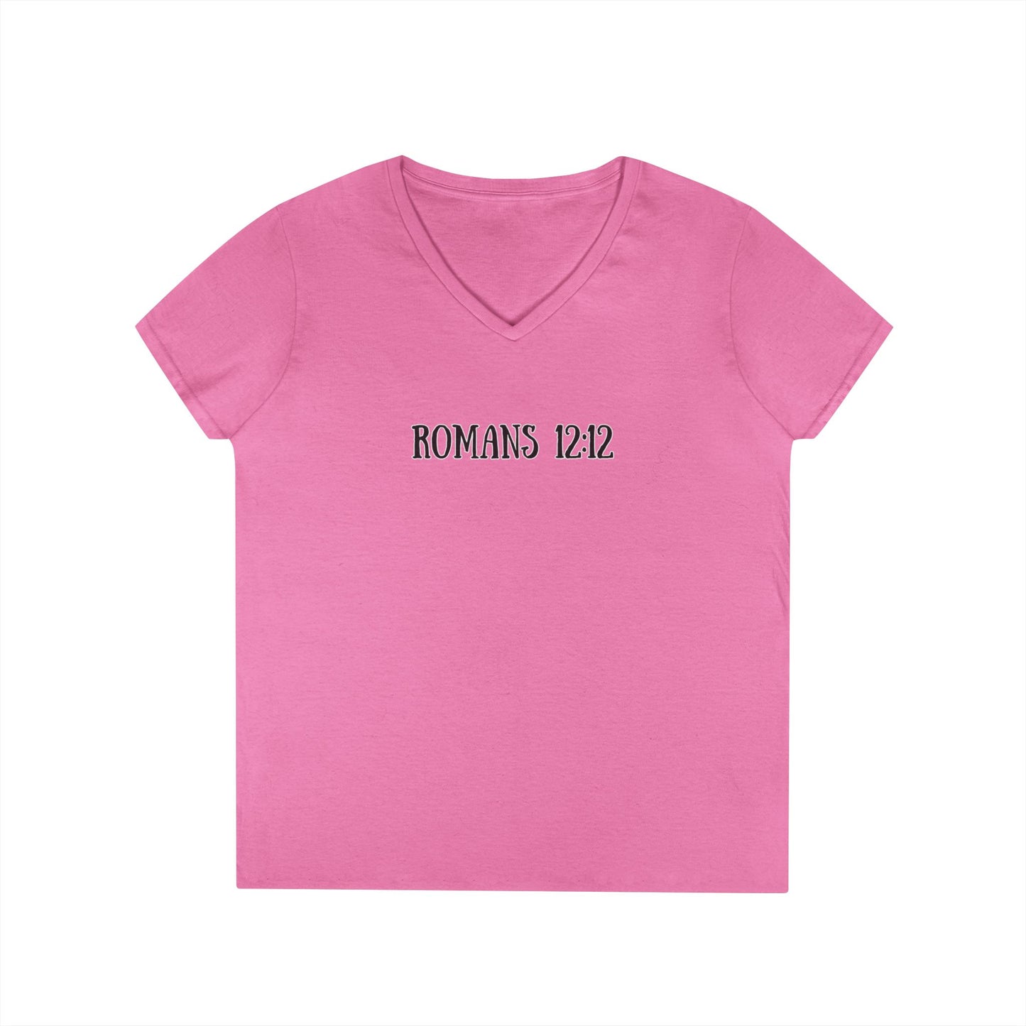 Romans 12:12 V‑Neck Tee