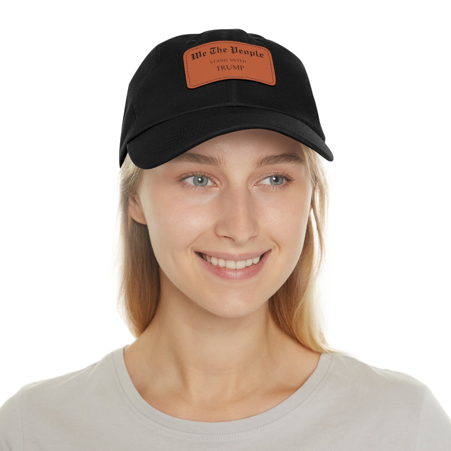 Trump support Hat with Leather Patch