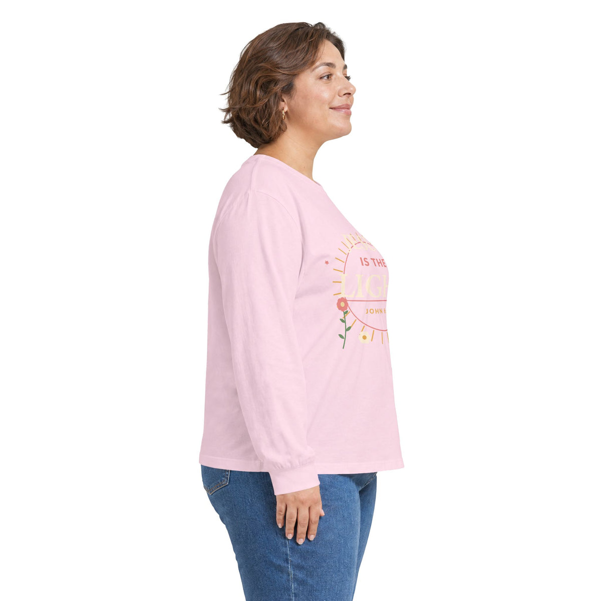 Jesus Is the Light Christian Long Sleeve Tee
