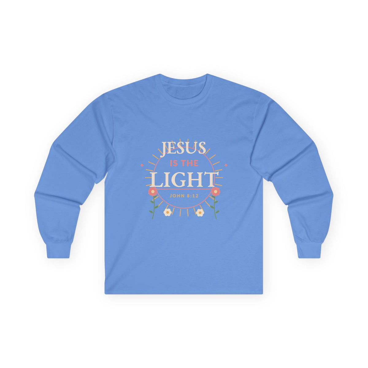 Jesus Is the Light Christian Long Sleeve Tee