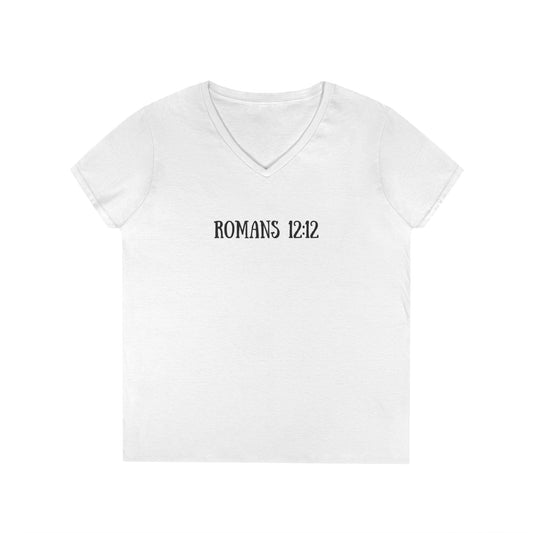 Romans 12:12 V‑Neck Tee