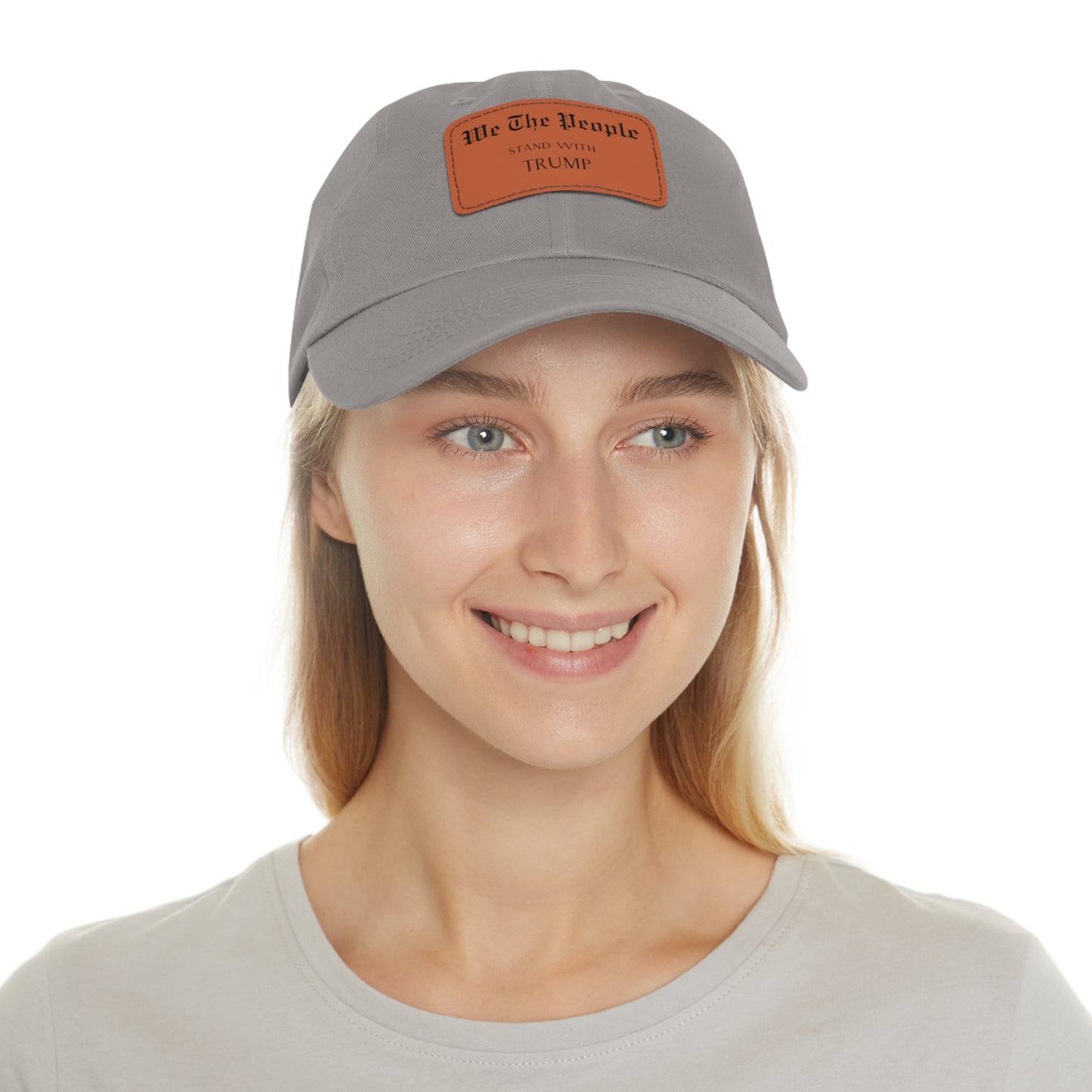 Trump support Hat with Leather Patch