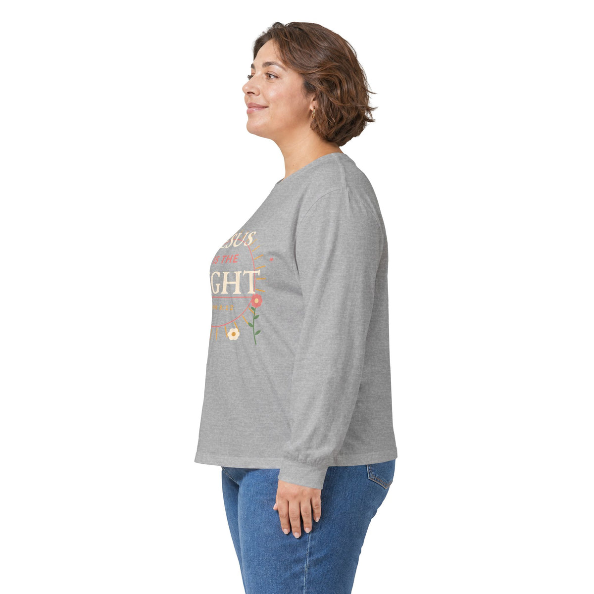 Jesus Is the Light Christian Long Sleeve Tee