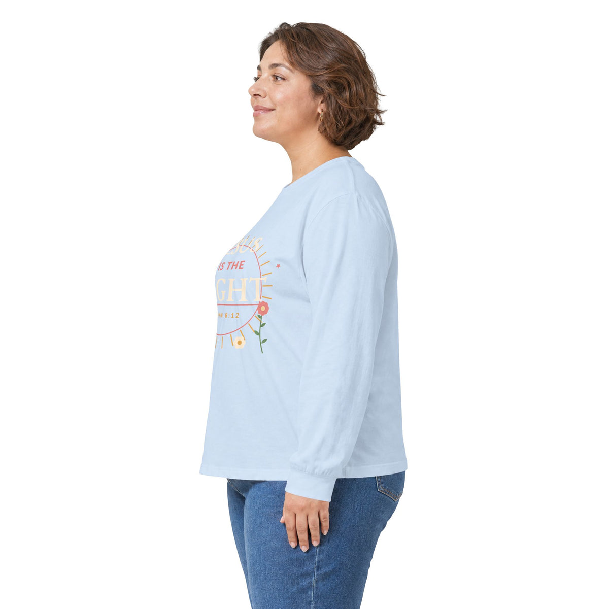Jesus Is the Light Christian Long Sleeve Tee