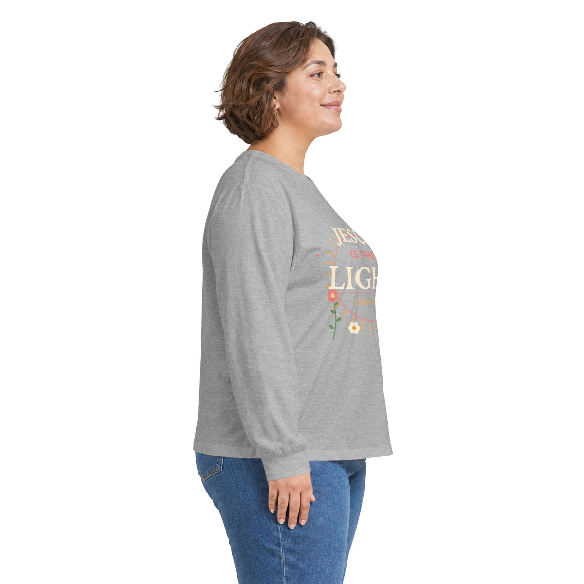 Jesus Is the Light Christian Long Sleeve Tee