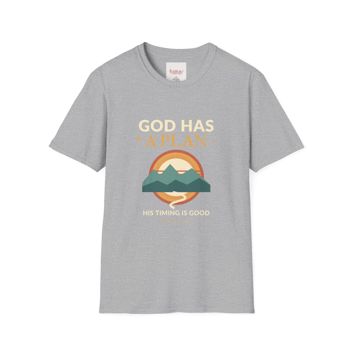 God Has a Plan Faith-Inspired Mountain T-Shirt