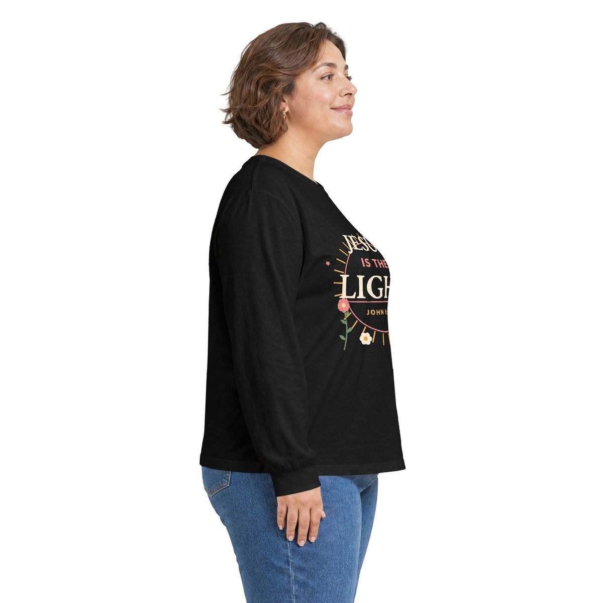 Jesus Is the Light Christian Long Sleeve Tee