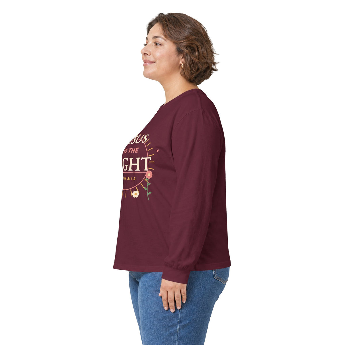 Jesus Is the Light Christian Long Sleeve Tee