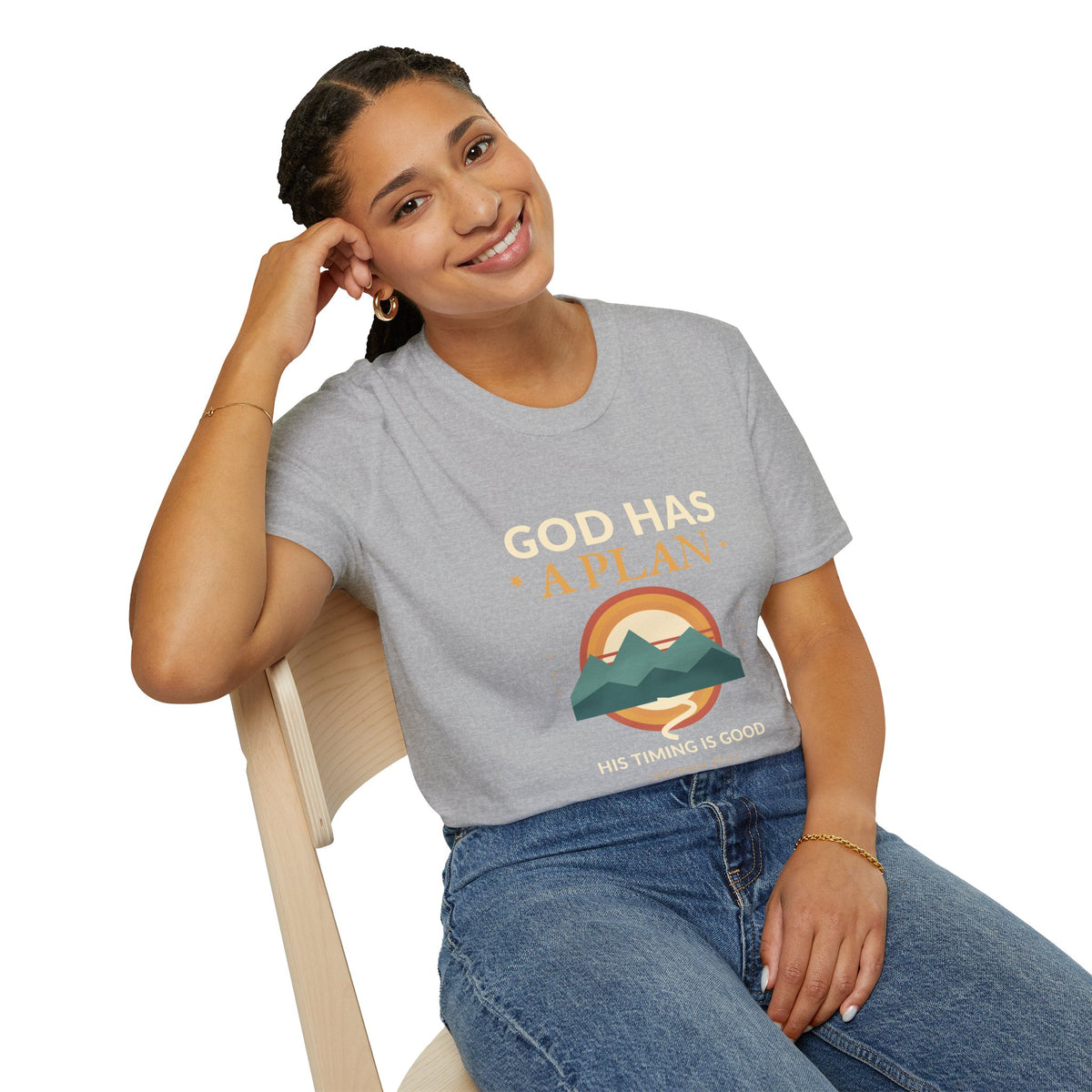 God Has a Plan Faith-Inspired Mountain T-Shirt