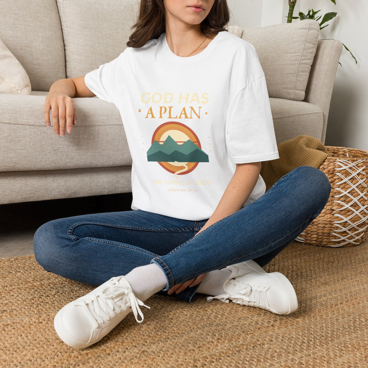 God Has a Plan Faith-Inspired Mountain T-Shirt