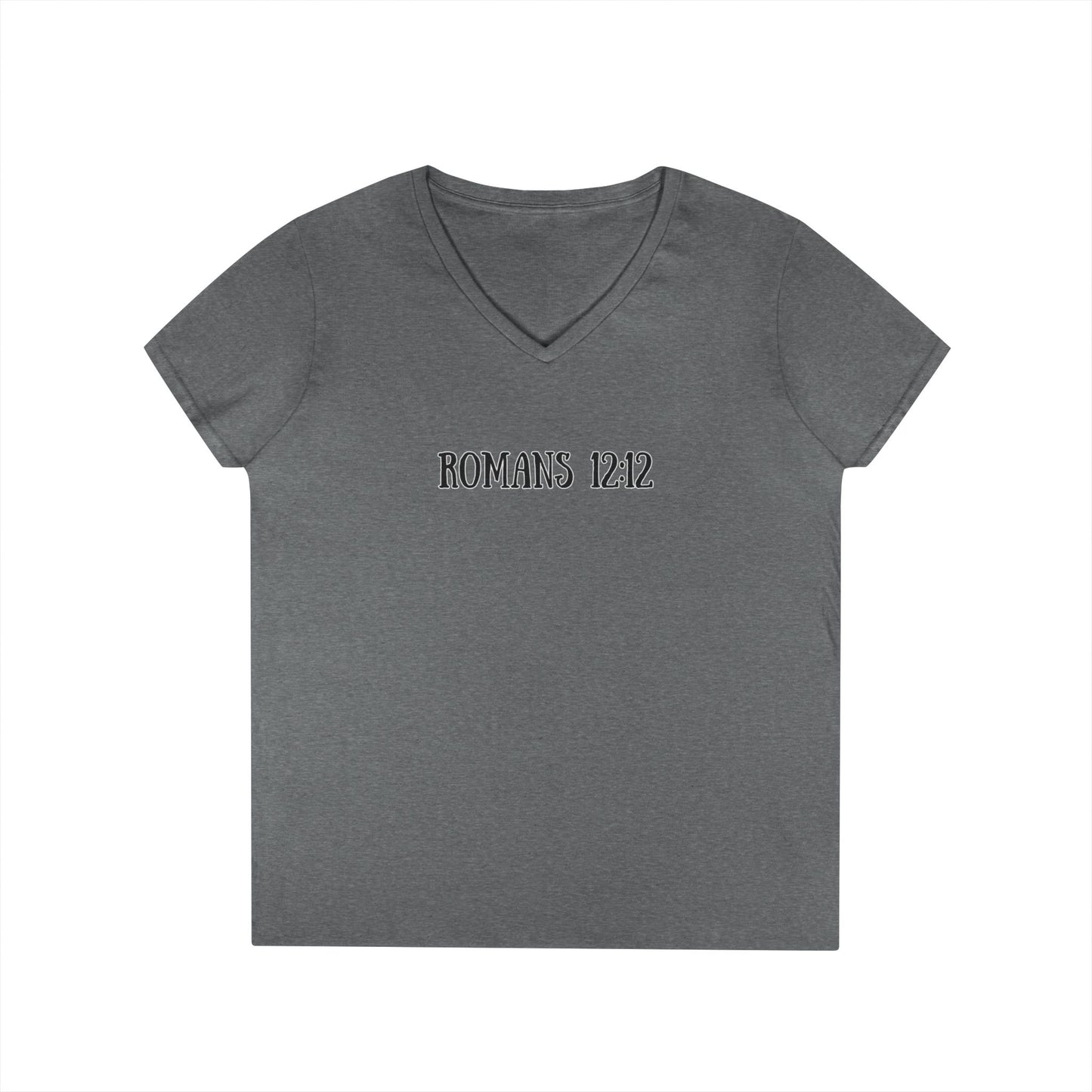 Romans 12:12 V‑Neck Tee