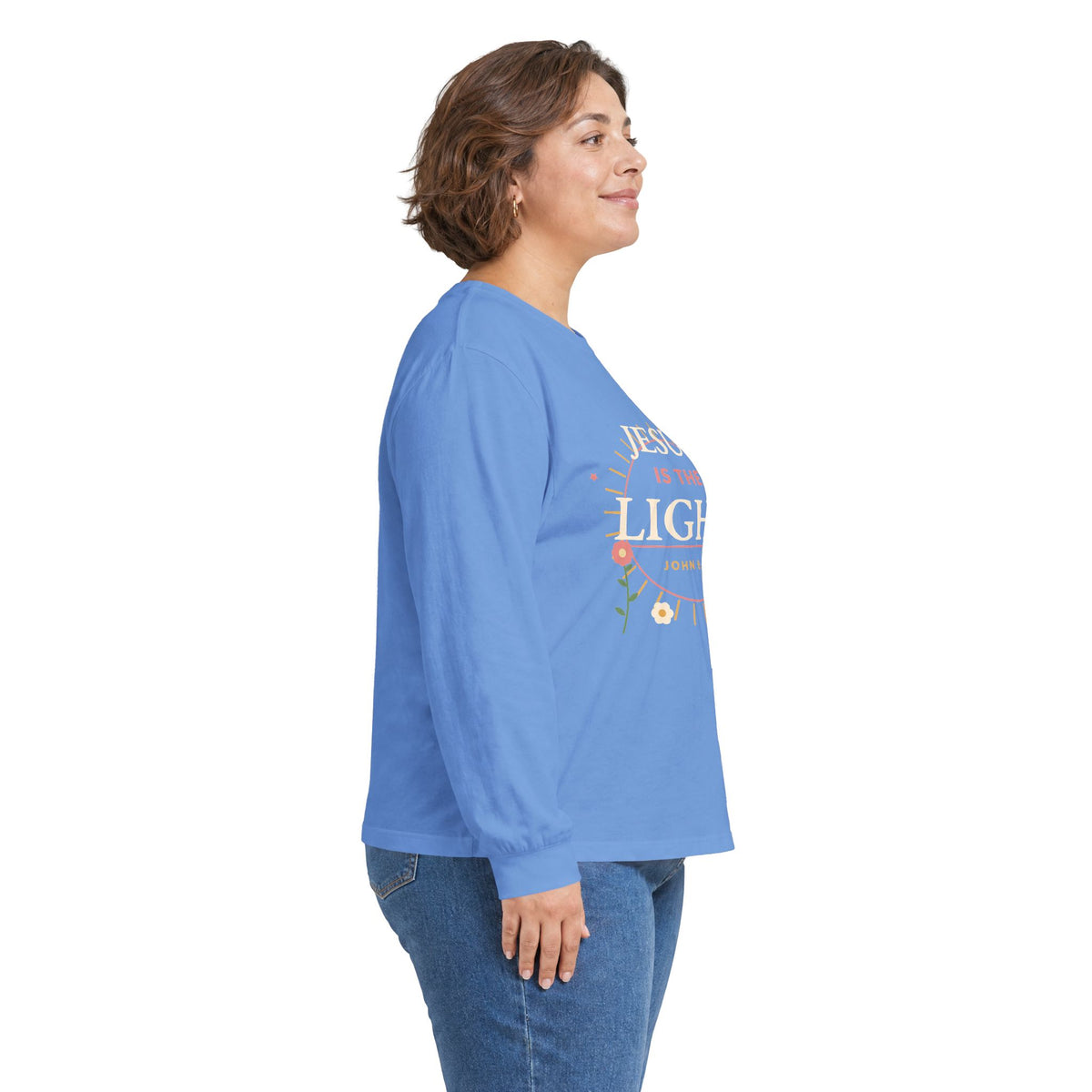 Jesus Is the Light Christian Long Sleeve Tee
