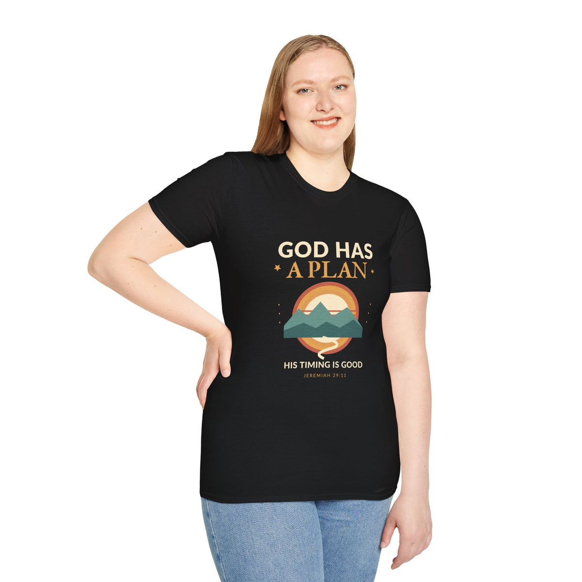 God Has a Plan Faith-Inspired Mountain T-Shirt