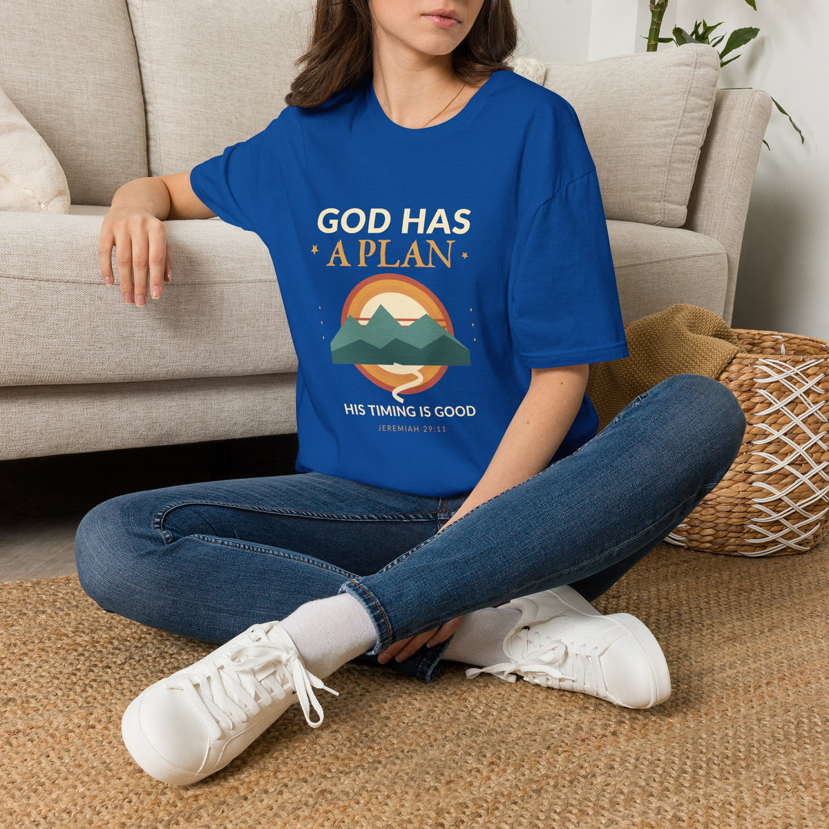 God Has a Plan Faith-Inspired Mountain T-Shirt