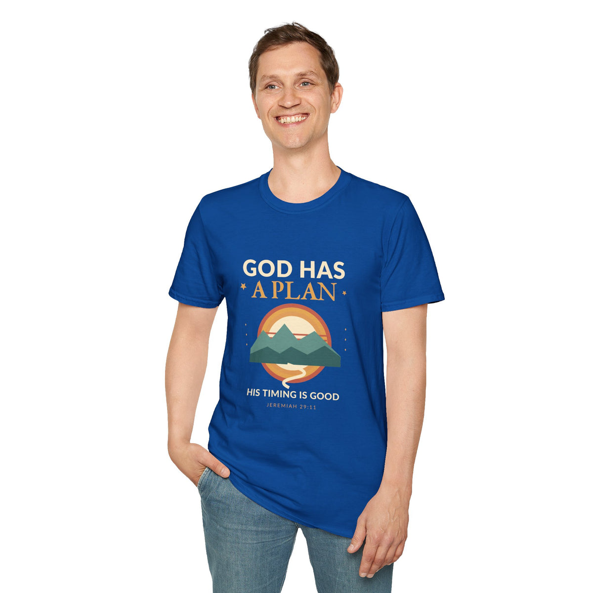 God Has a Plan Faith-Inspired Mountain T-Shirt