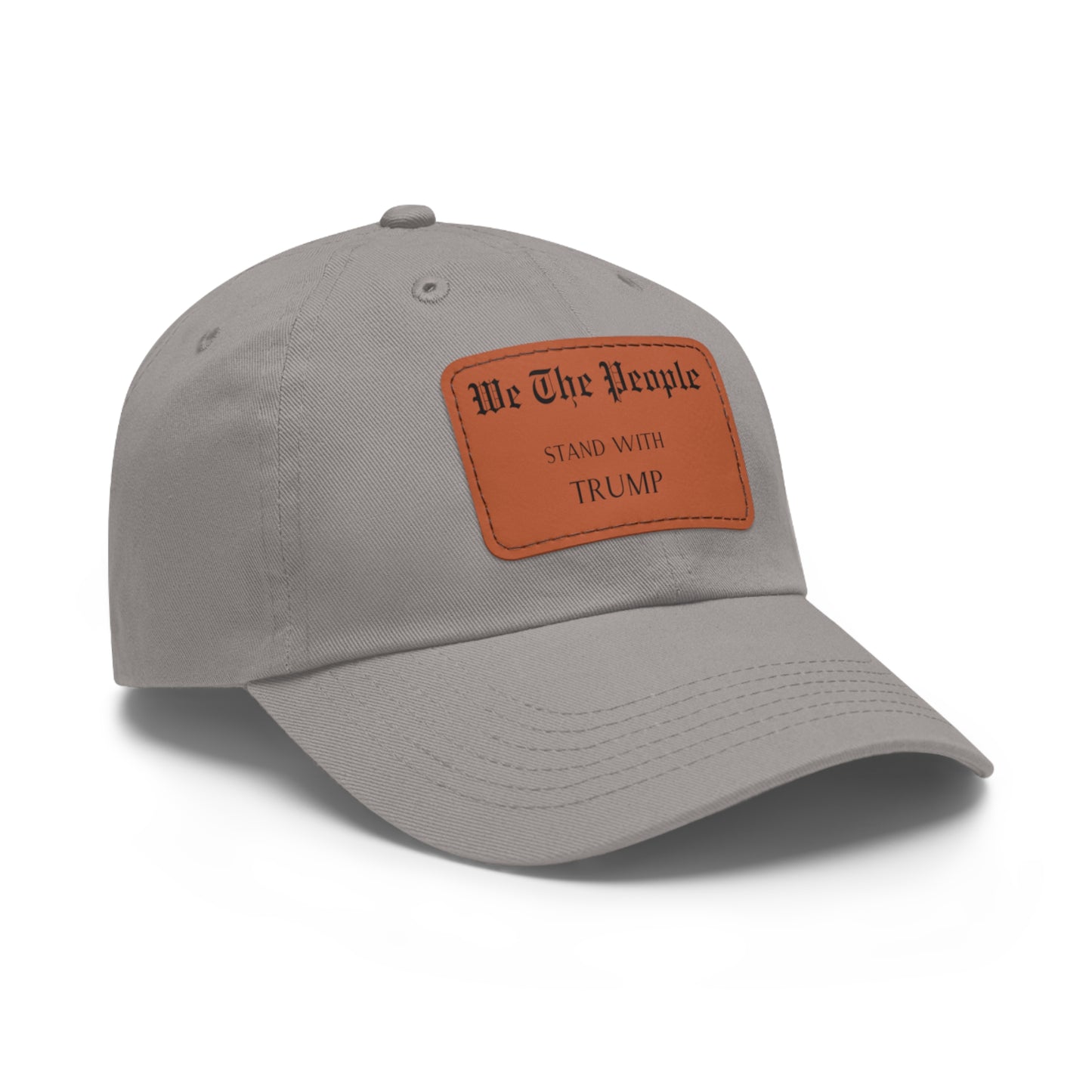 Trump support Hat with Leather Patch