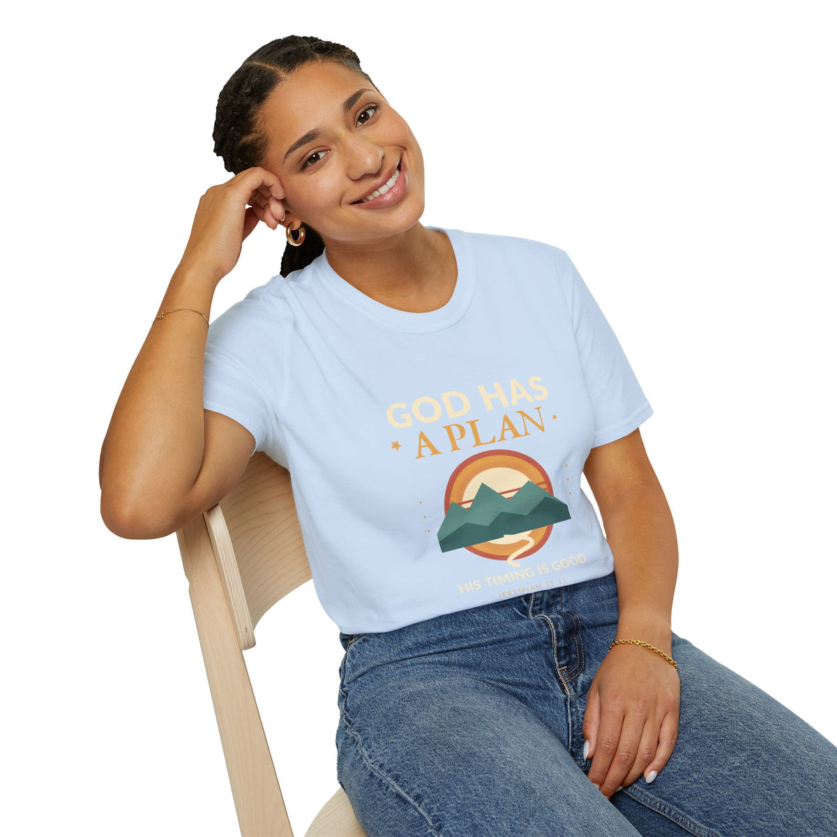 God Has a Plan Faith-Inspired Mountain T-Shirt