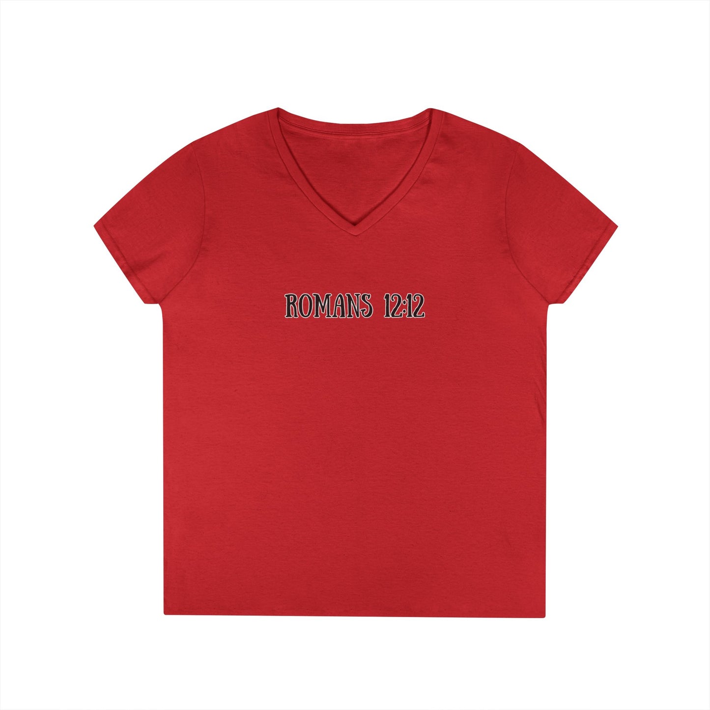 Romans 12:12 V‑Neck Tee