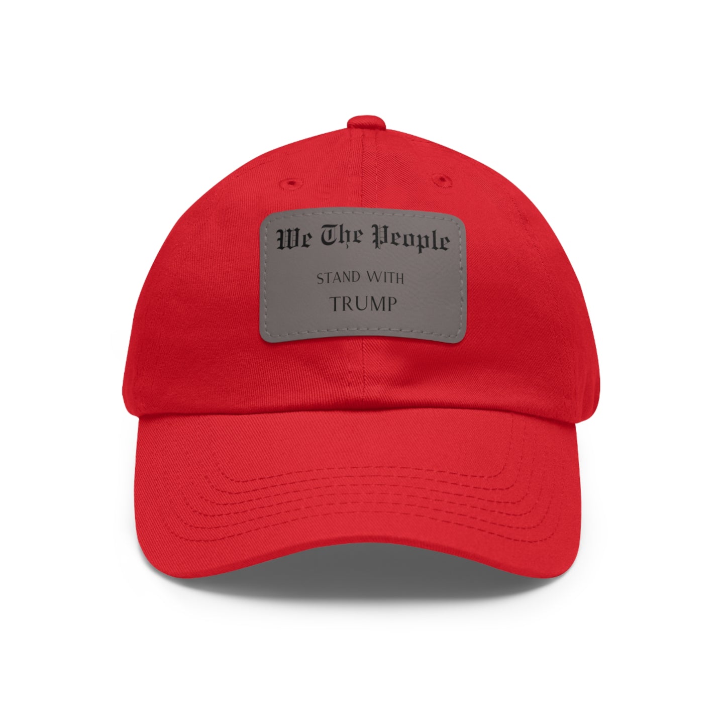 Trump support Hat with Leather Patch