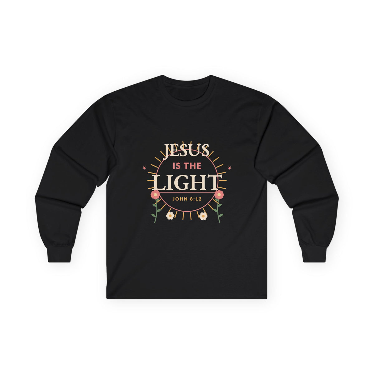 Jesus Is the Light Christian Long Sleeve Tee