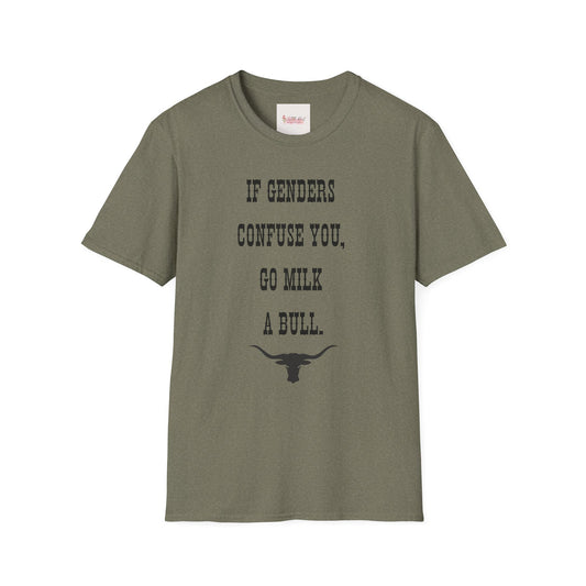 Unisex Adult Witty T-Shirt for Gender Joke