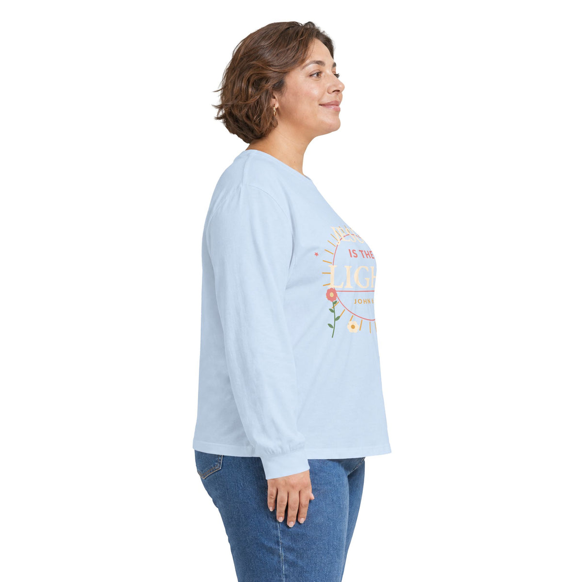 Jesus Is the Light Christian Long Sleeve Tee