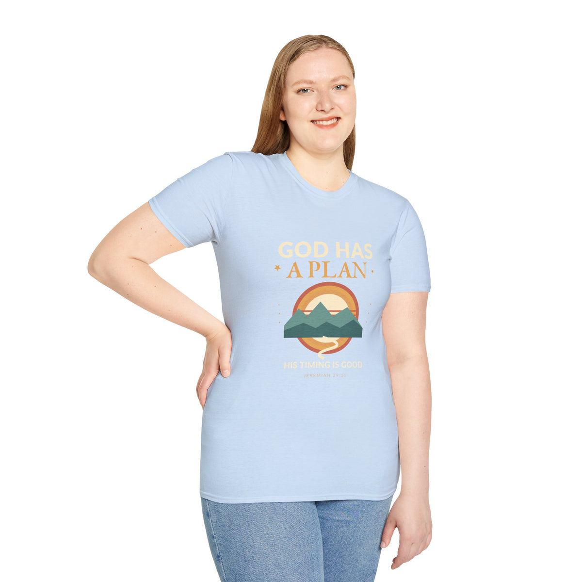God Has a Plan Faith-Inspired Mountain T-Shirt
