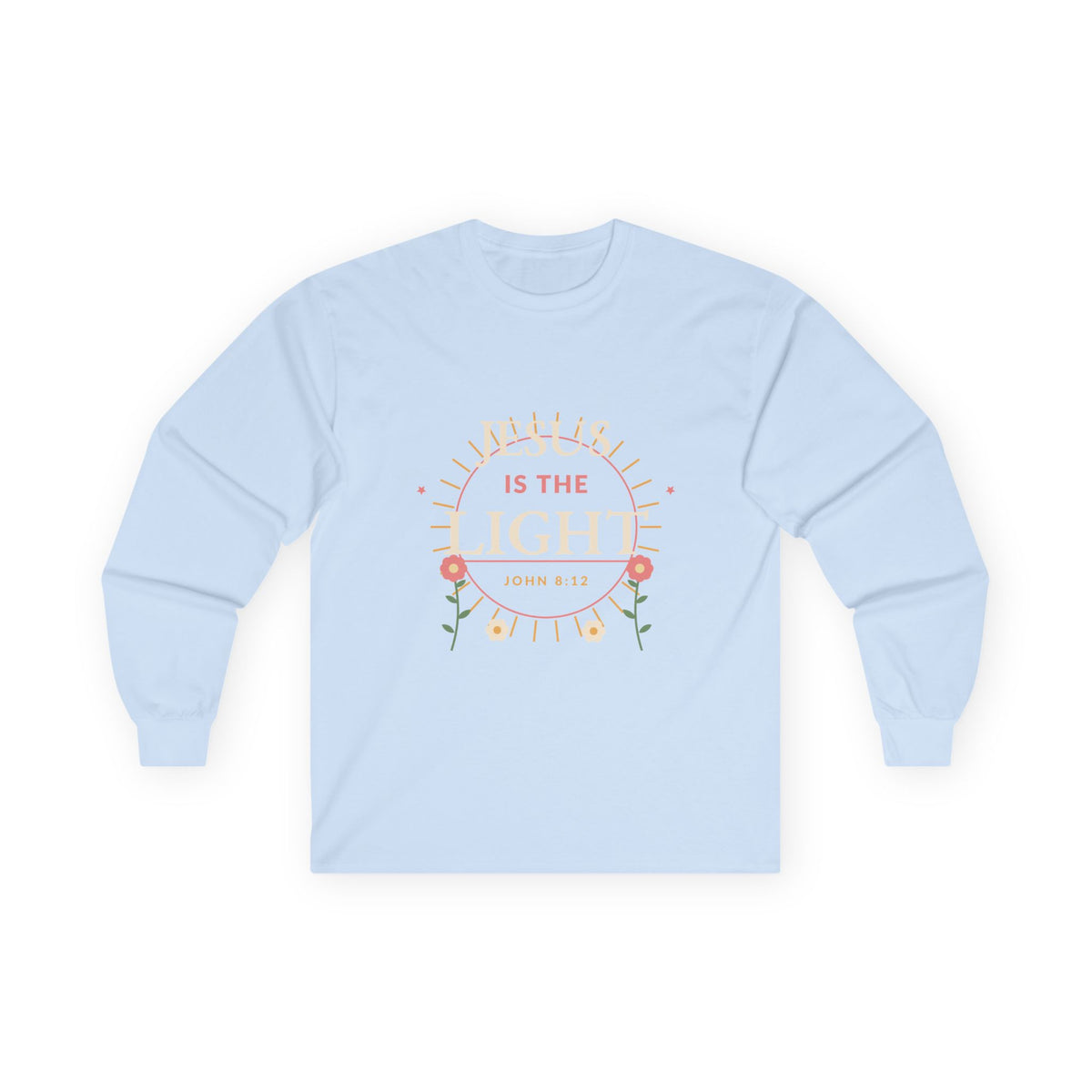 Jesus Is the Light Christian Long Sleeve Tee