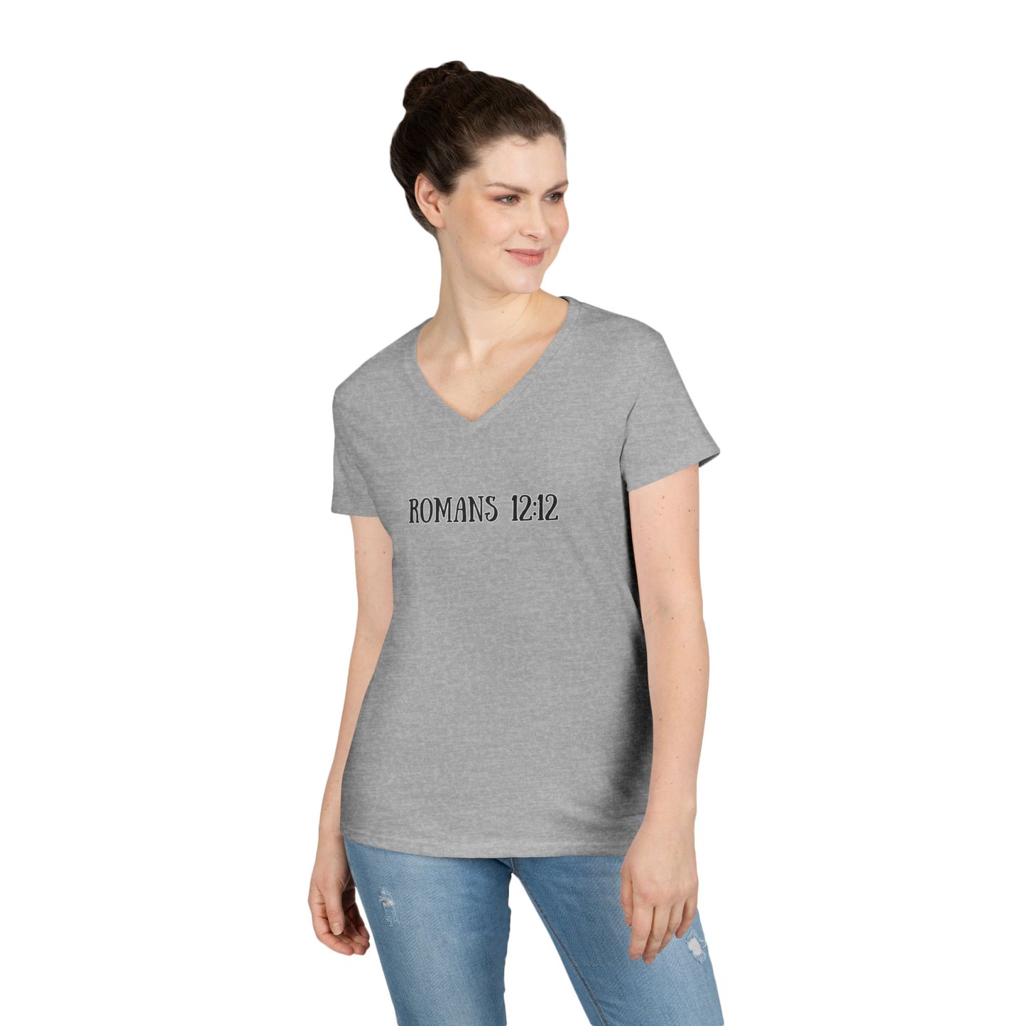 Romans 12:12 V‑Neck Tee