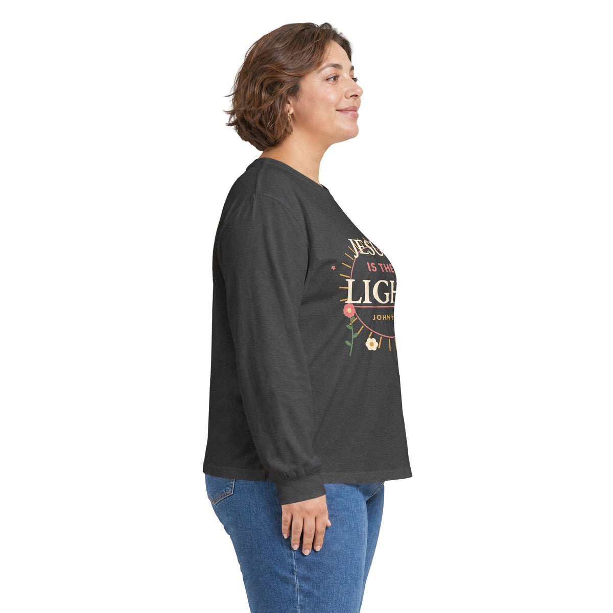 Jesus Is the Light Christian Long Sleeve Tee