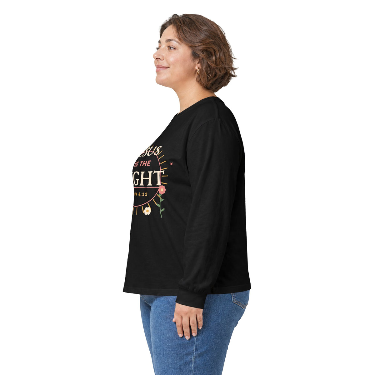 Jesus Is the Light Christian Long Sleeve Tee