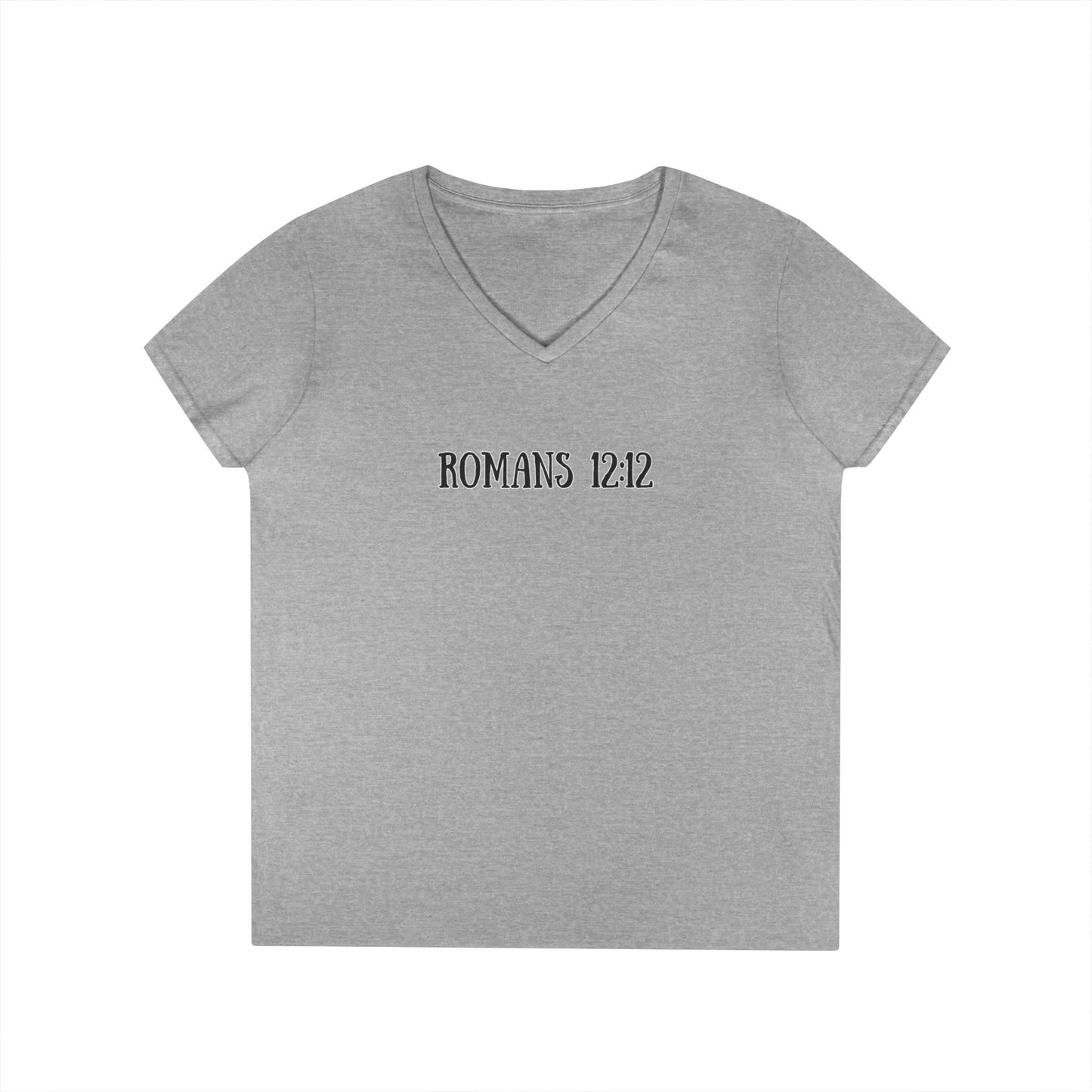 Romans 12:12 V‑Neck Tee