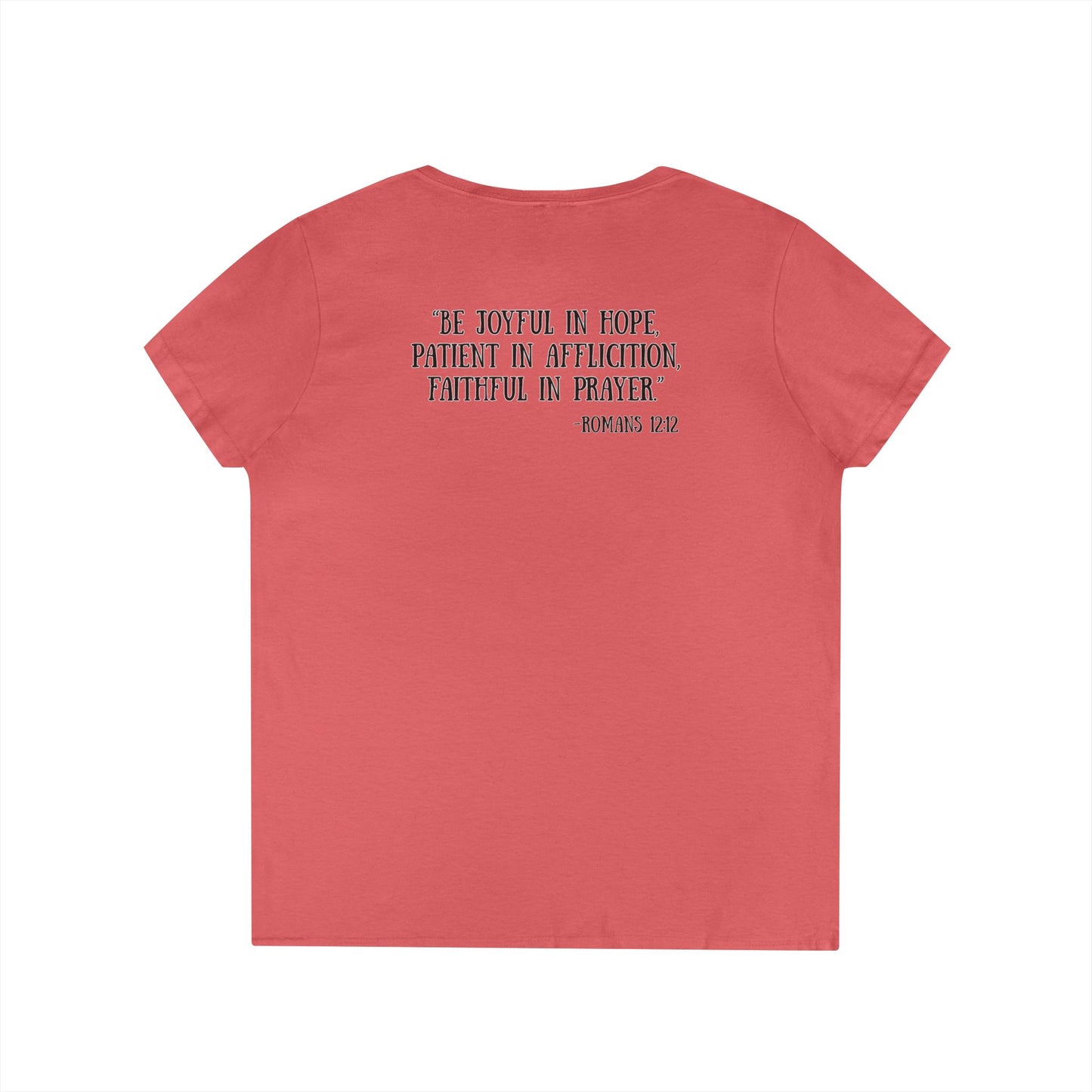Romans 12:12 V‑Neck Tee