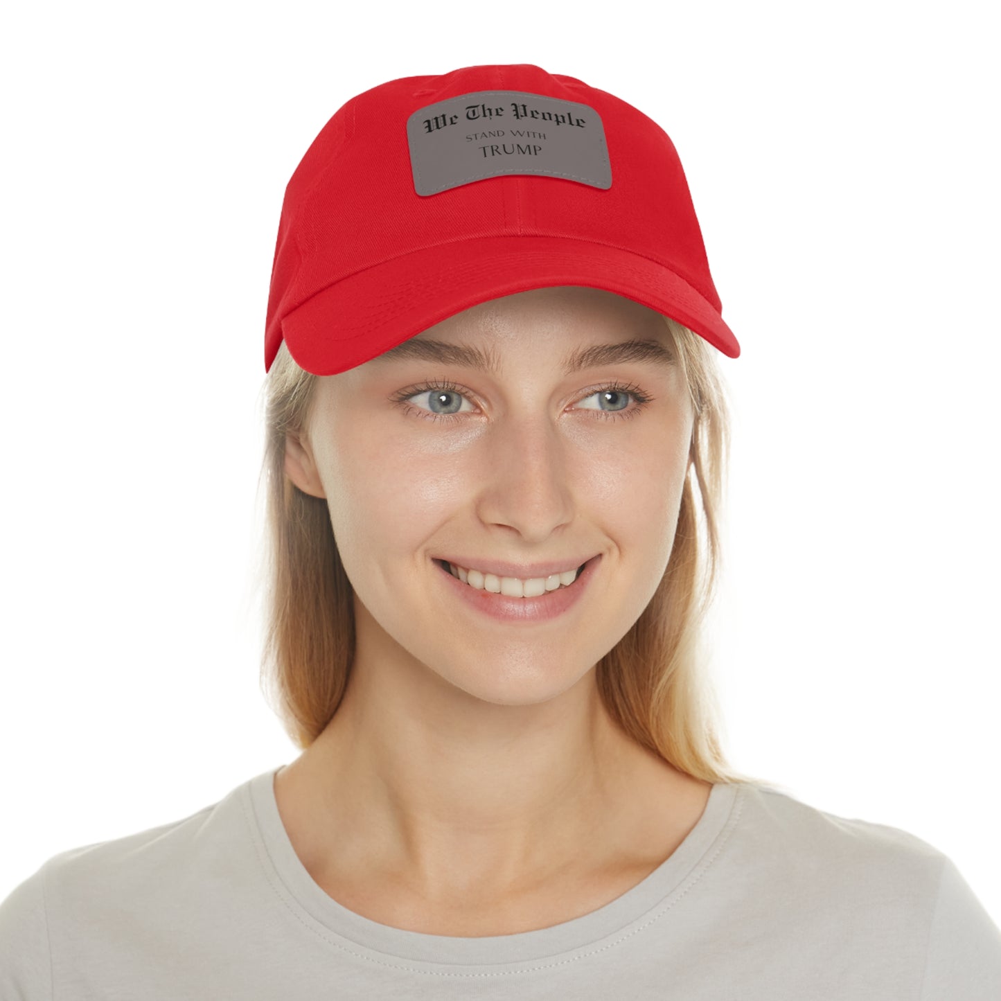 Trump support Hat with Leather Patch