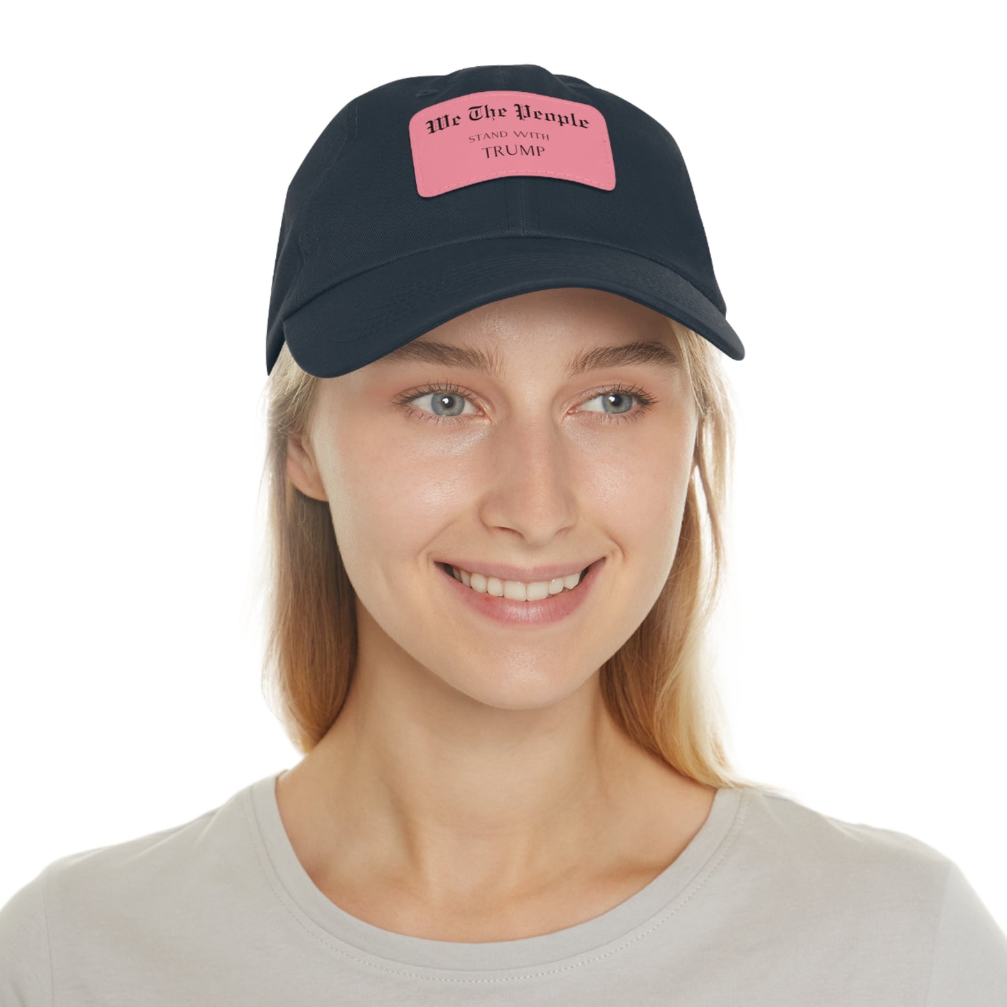 Trump support Hat with Leather Patch