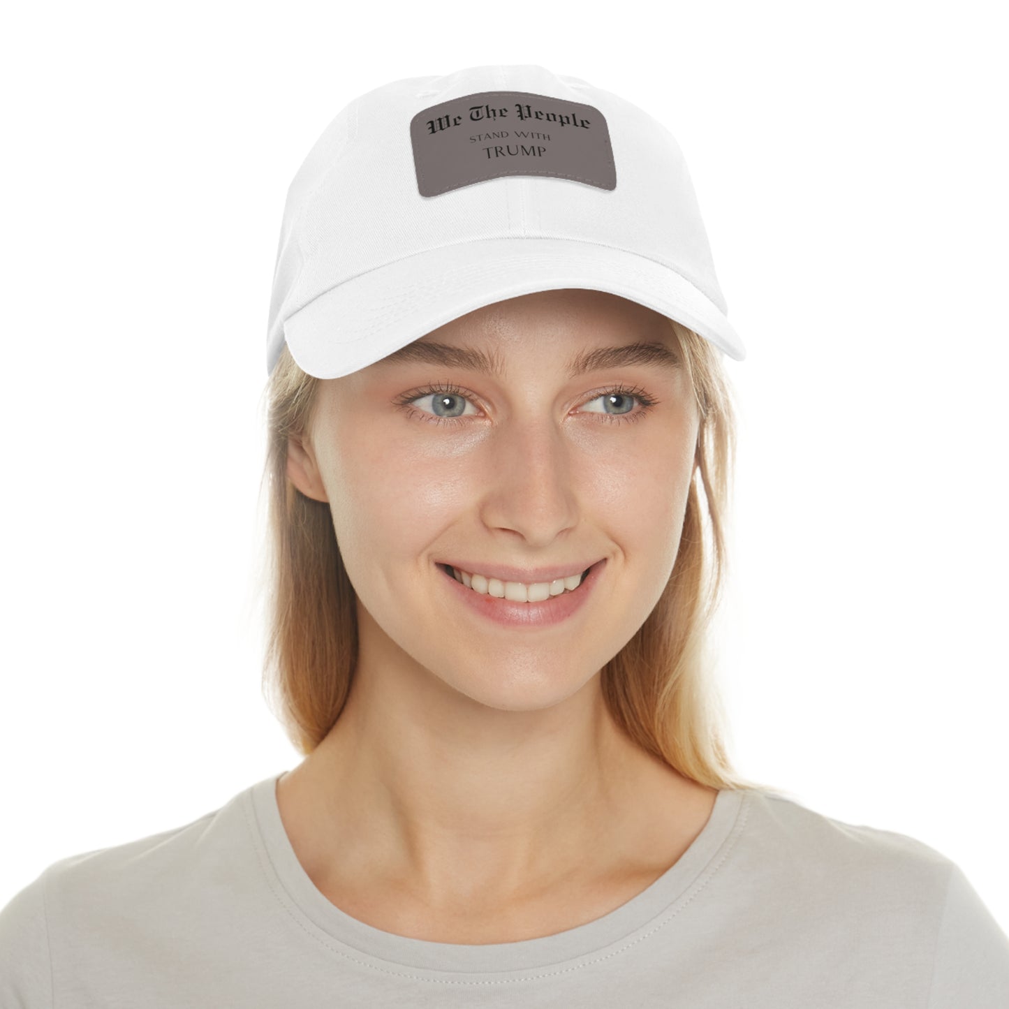 Trump support Hat with Leather Patch