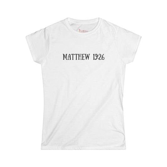 Matthew 19:26 Women's Tee