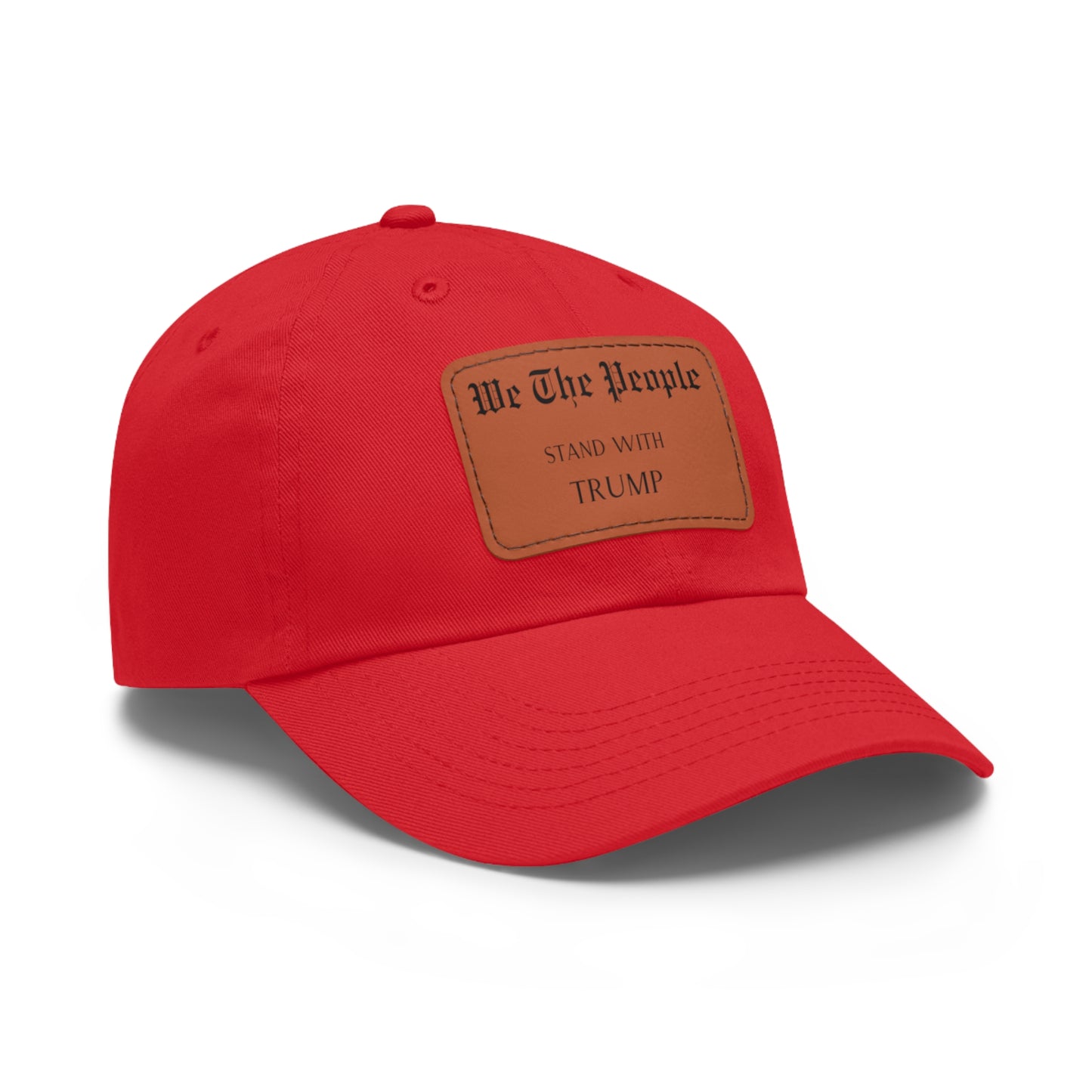 Trump support Hat with Leather Patch