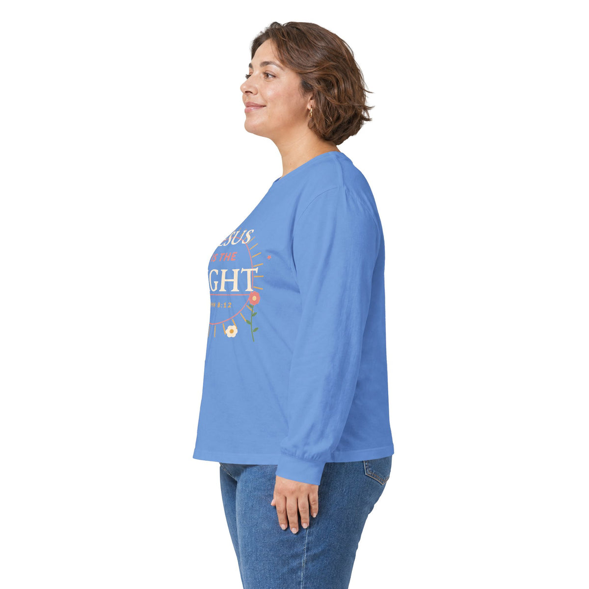 Jesus Is the Light Christian Long Sleeve Tee