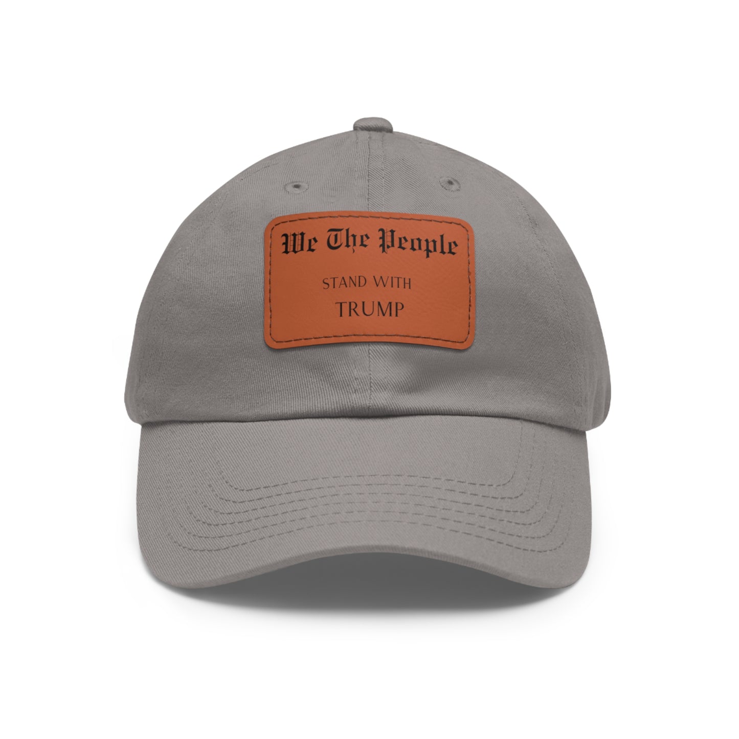 Trump support Hat with Leather Patch