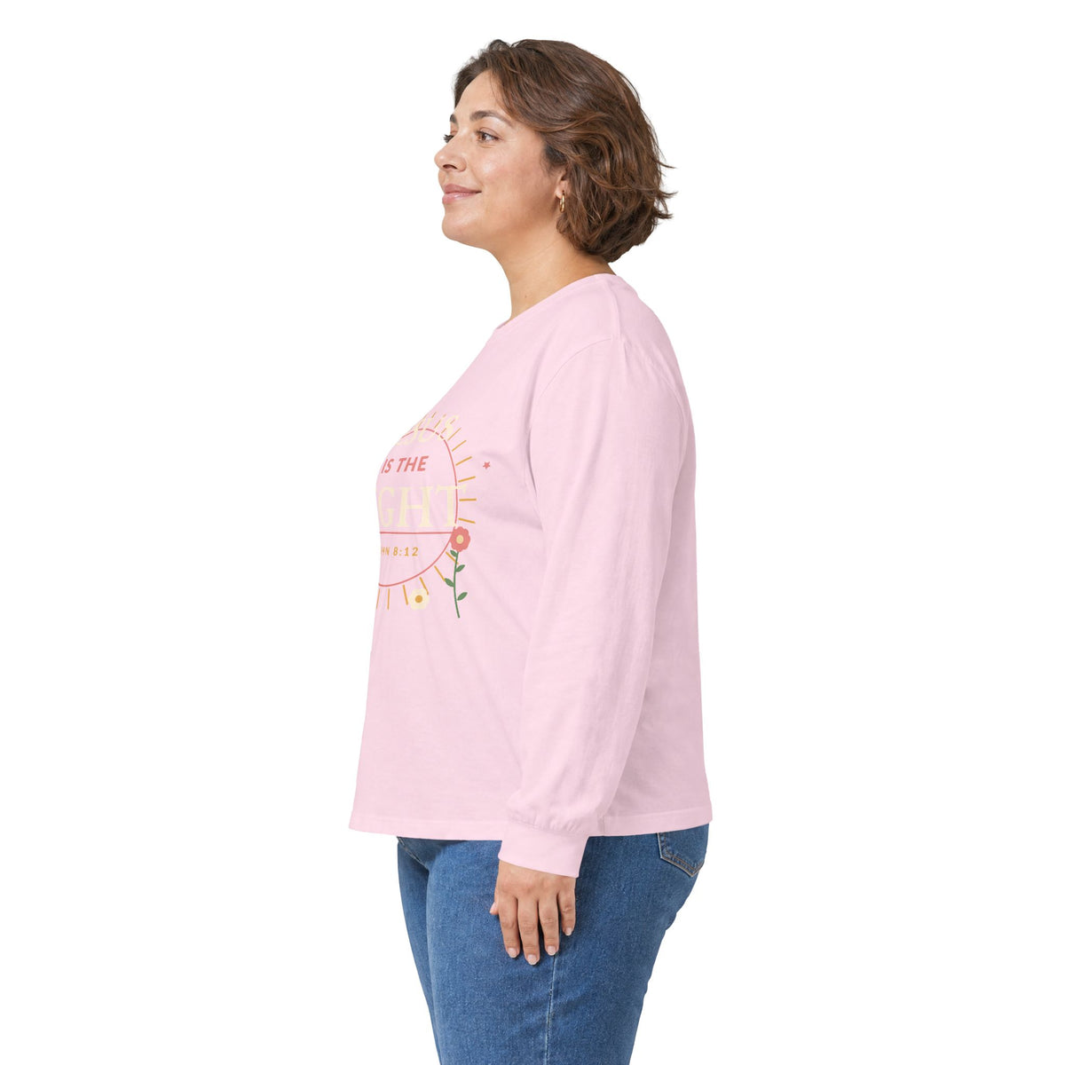 Jesus Is the Light Christian Long Sleeve Tee