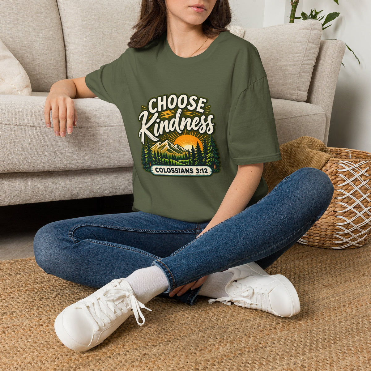 Choose Kindness Colossians 3:12 Christian Nature T-Shirt