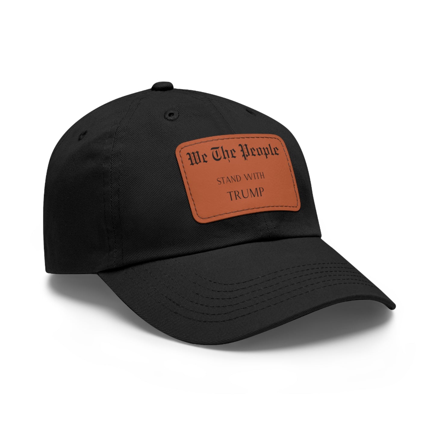 Trump support Hat with Leather Patch