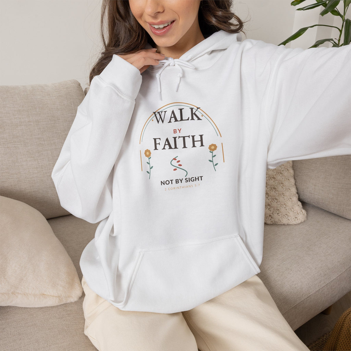 Walk by Faith Christian Hooded Sweatshirt